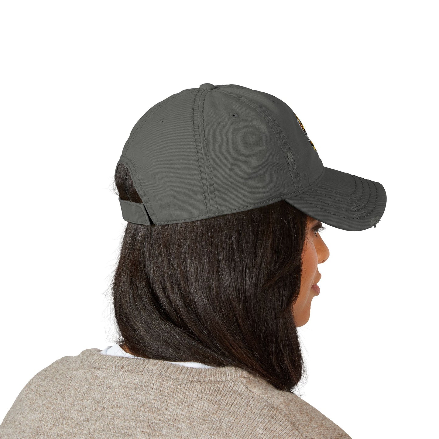 Distressed Embroidered Dad Hat — Tactical K9 Logo Cap
