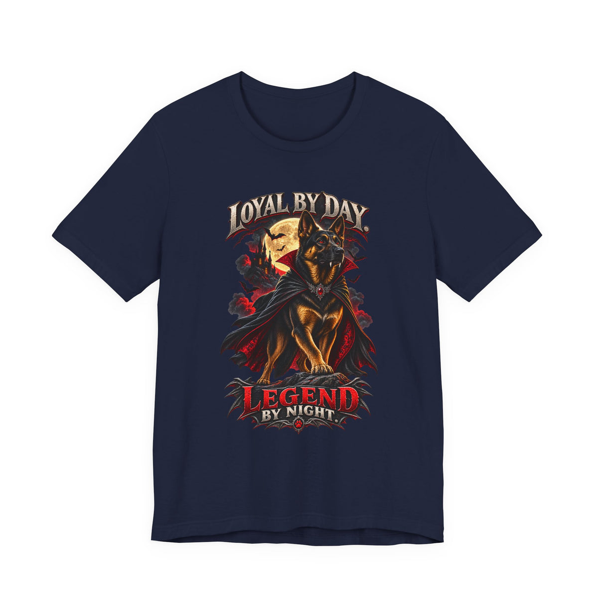 German Shepherd Loyal by Day Legend by Night Halloween T-Shirt