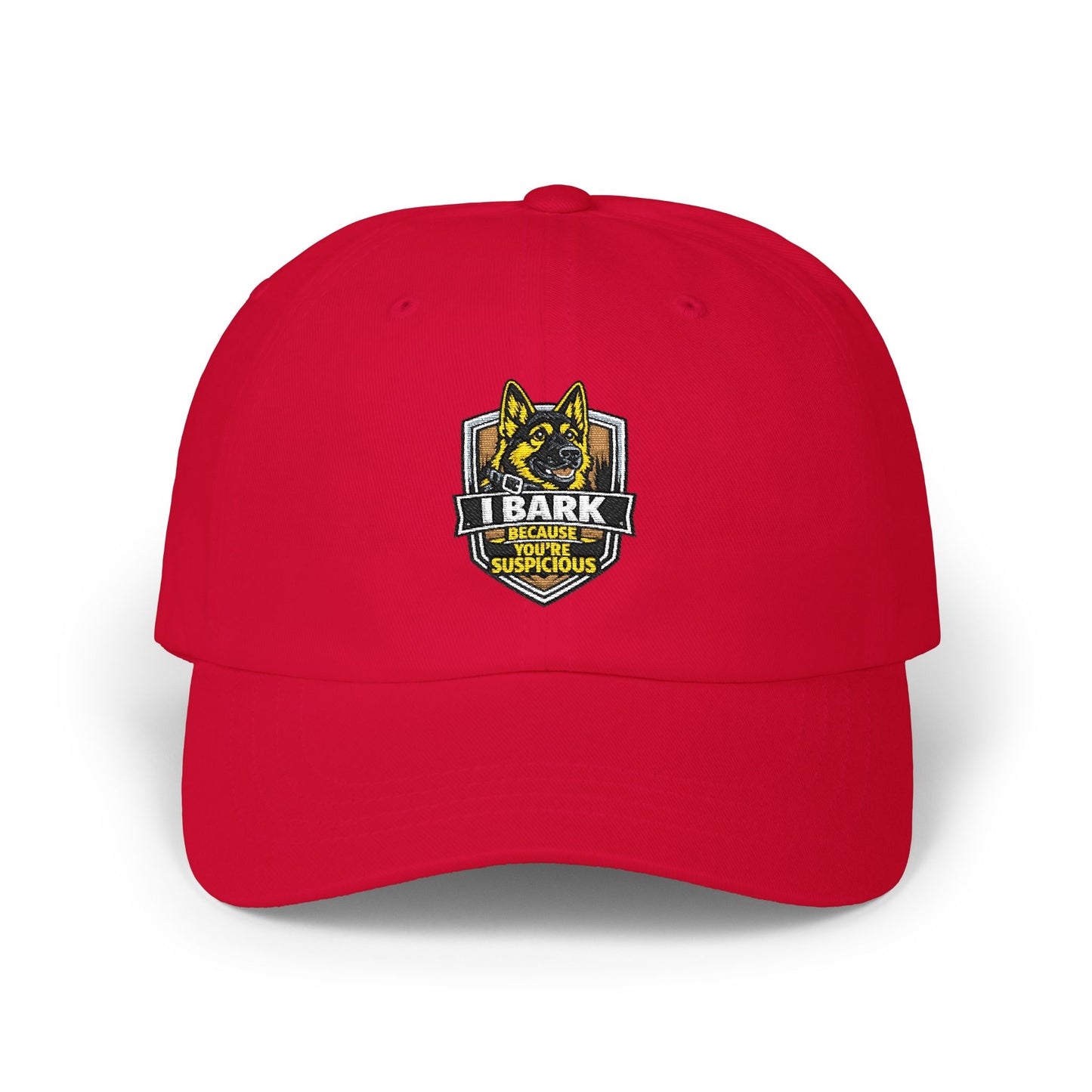 Dad Cap — "Bark If I’m Obedient" German Shepherd Embroidered Hat