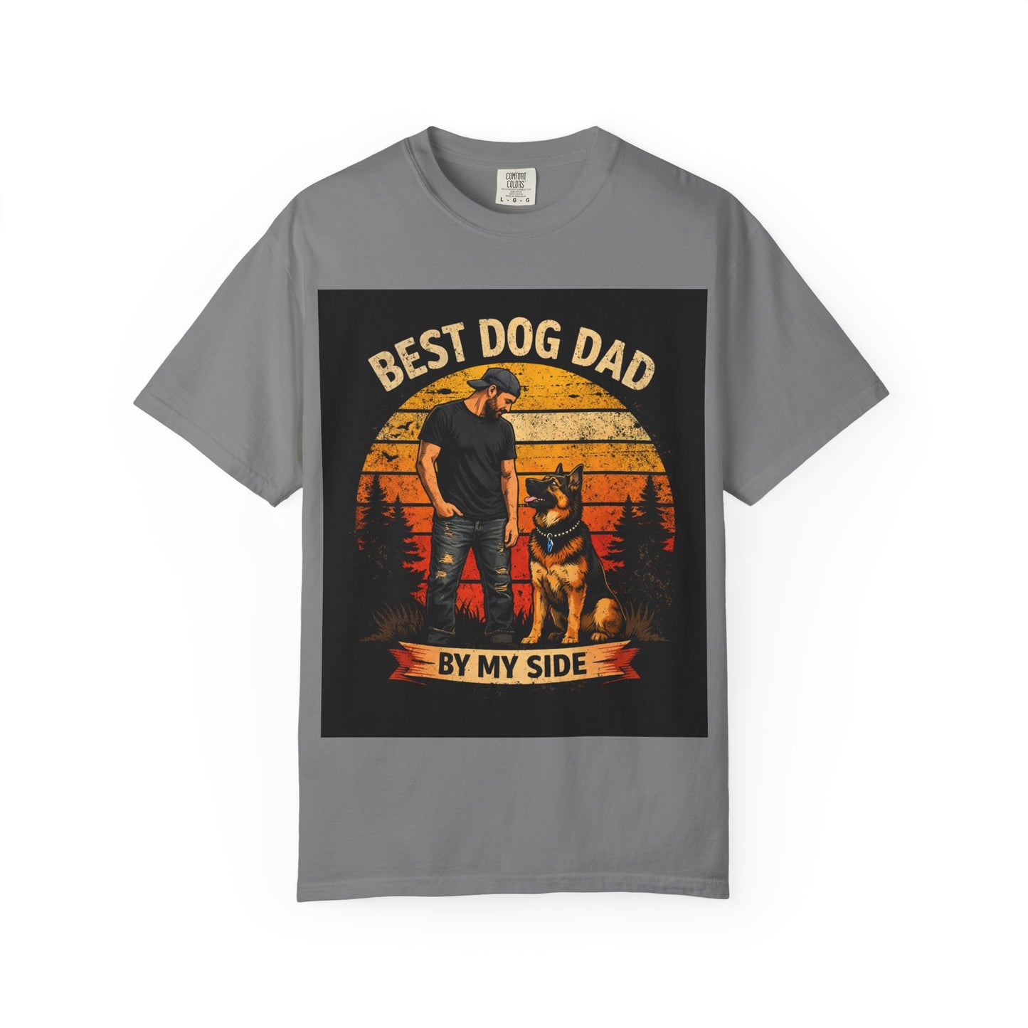 Best Dog Dad by My Side T-Shirt | Dog Lover Father Tee