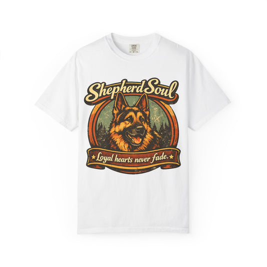 Shepherd Soul German Shepherd Portrait T-Shirt | Loyal Hearts Never Fade