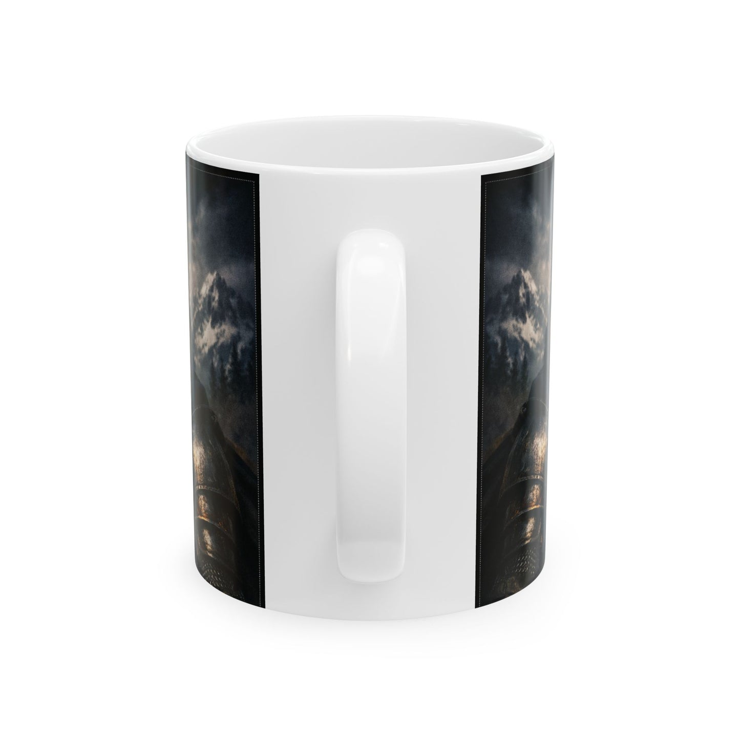 Armored German Shepherd Mug | Medieval Knight Dog Portrait