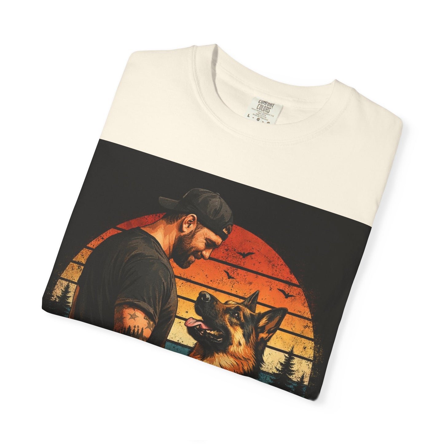 Best Dog Dad Ever Shirt | German Shepherd Dog Dad Tee | Loyal Companions Forever Friends | Comfort Colors 1717 Vintage Tee