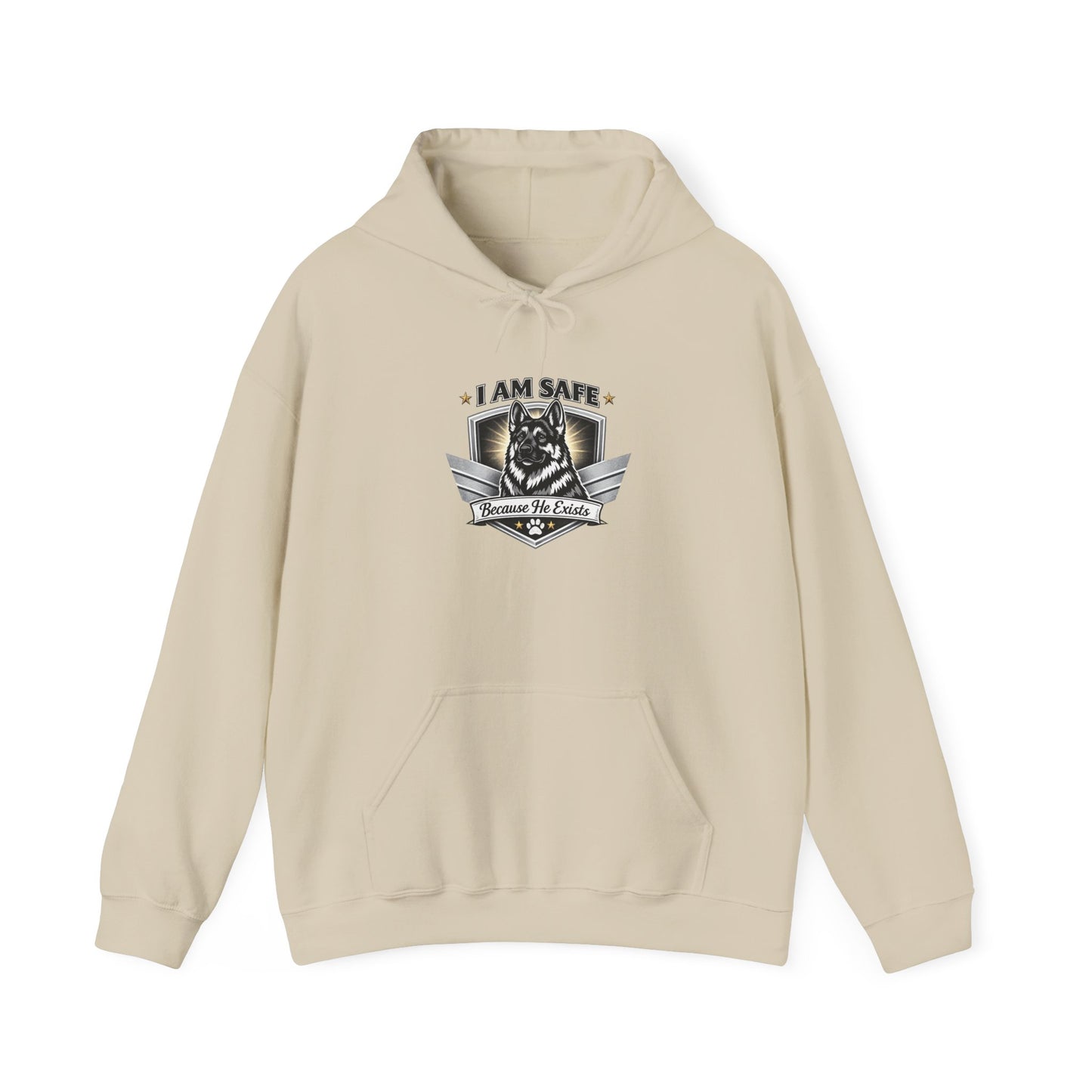 Hoodie — "I AM SAFE" Guardian Eagle Emblem Sweatshirt