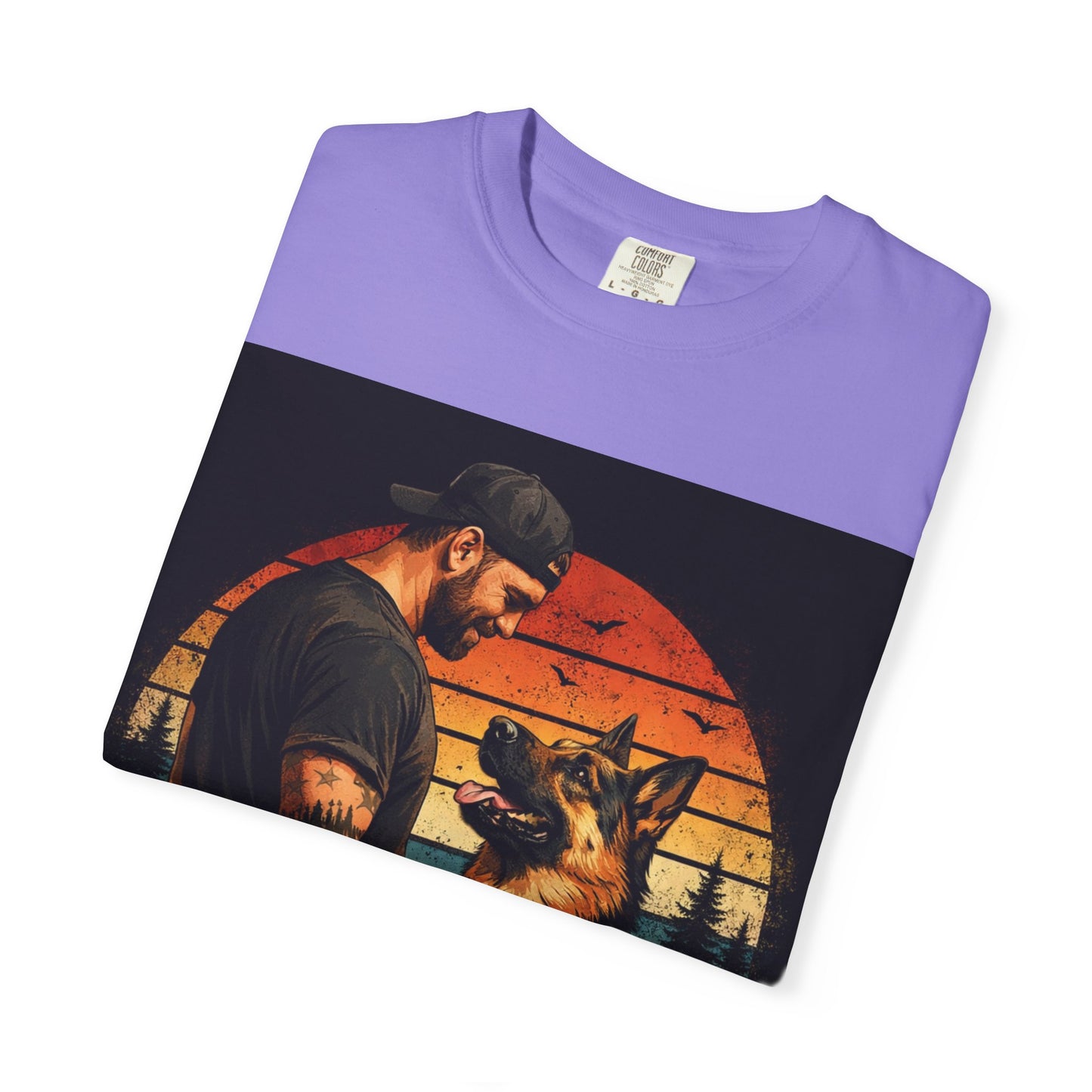 Best Dog Dad Ever Shirt | German Shepherd Dog Dad Tee | Loyal Companions Forever Friends | Comfort Colors 1717 Vintage Tee