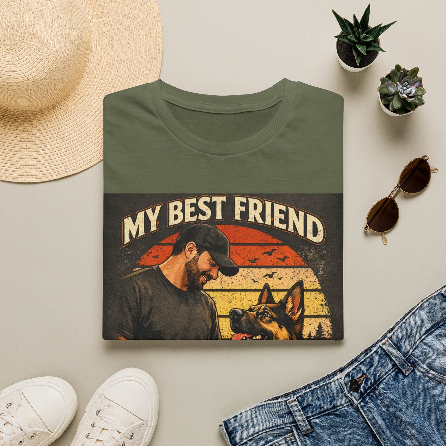 My Best Friend Has Paws T-Shirt | Dog Lover Retro Graphic