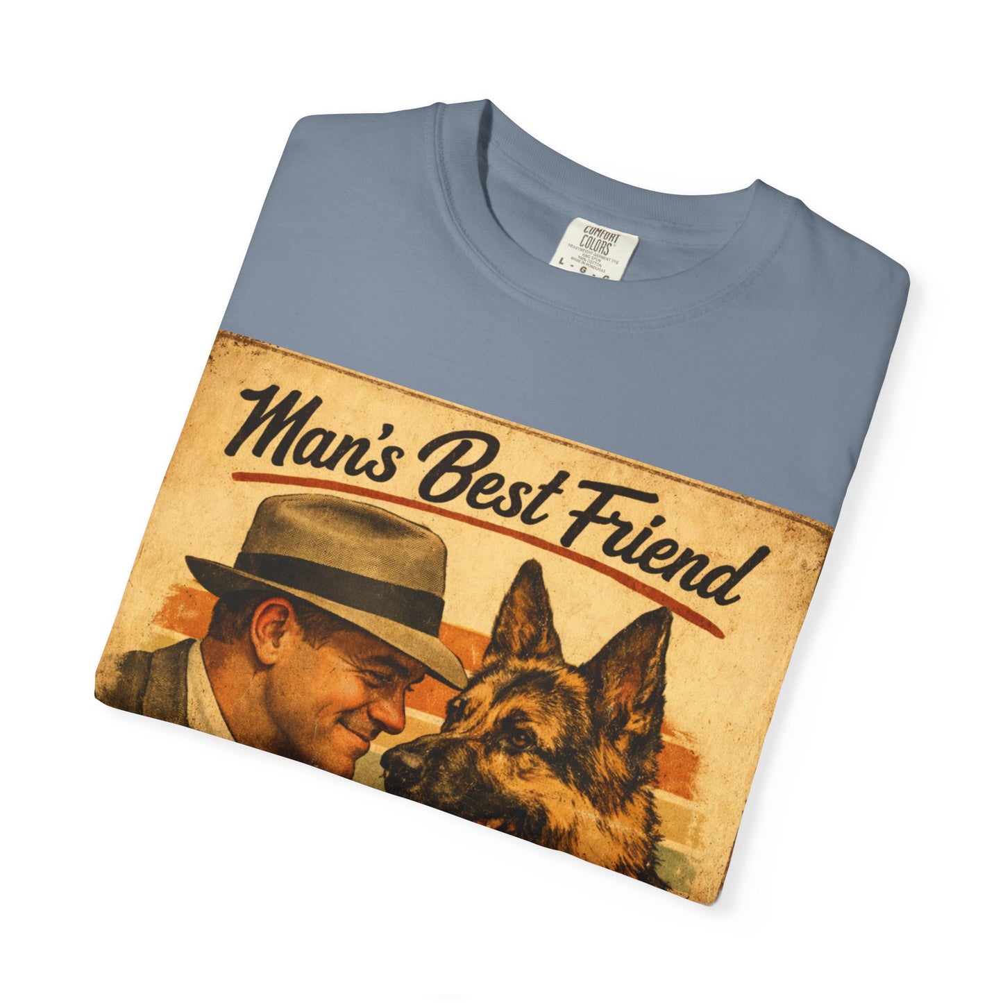 Man's Best Friend Loyal to the End T-shirt | Retro Dog Vintage Poster