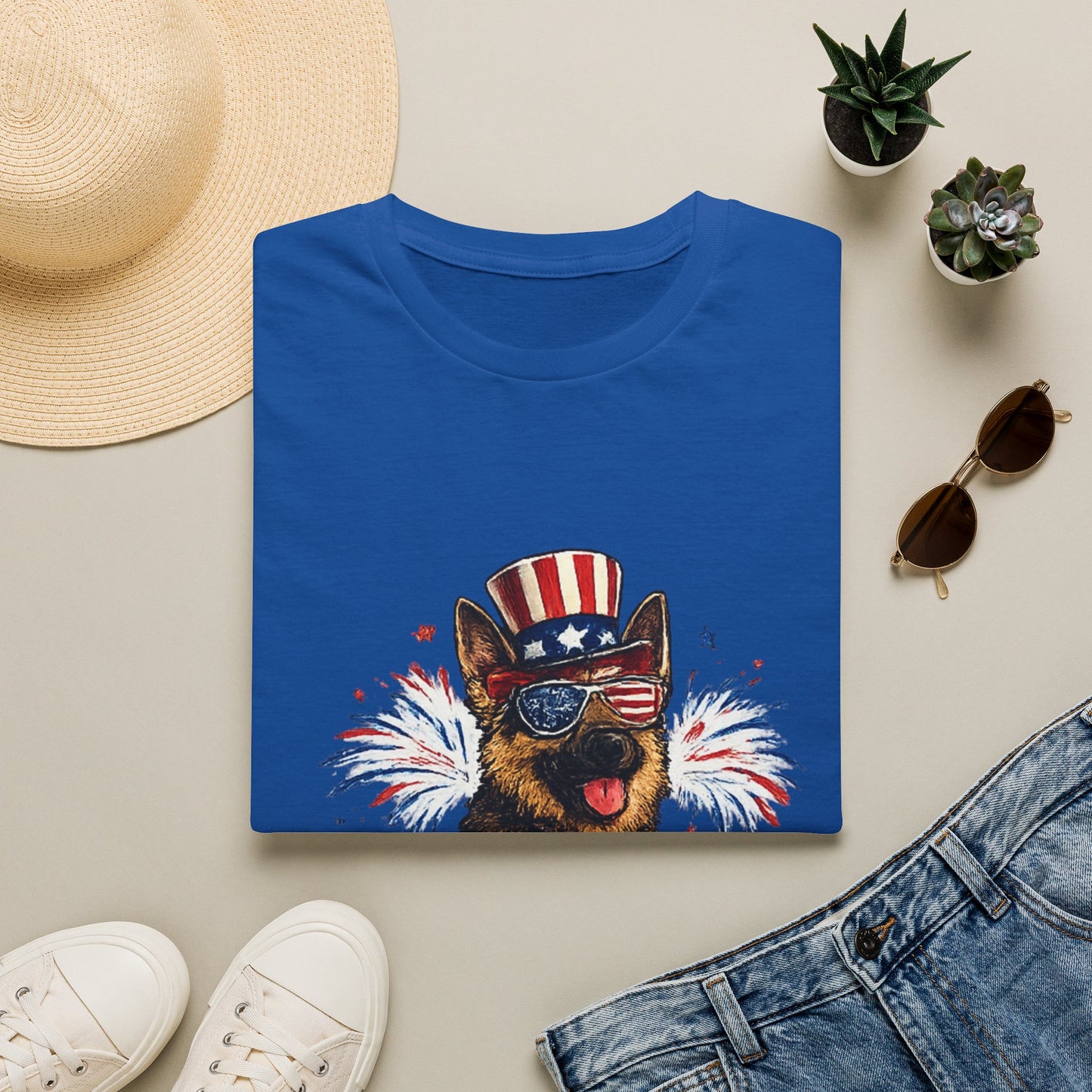 Patriotic German Shepherd Pawtriot T-Shirt | Fourth of July Dog Shirt