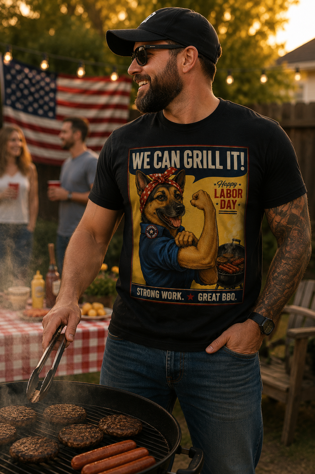 We Can Grill It German Shepherd Labor Day T-Shirt