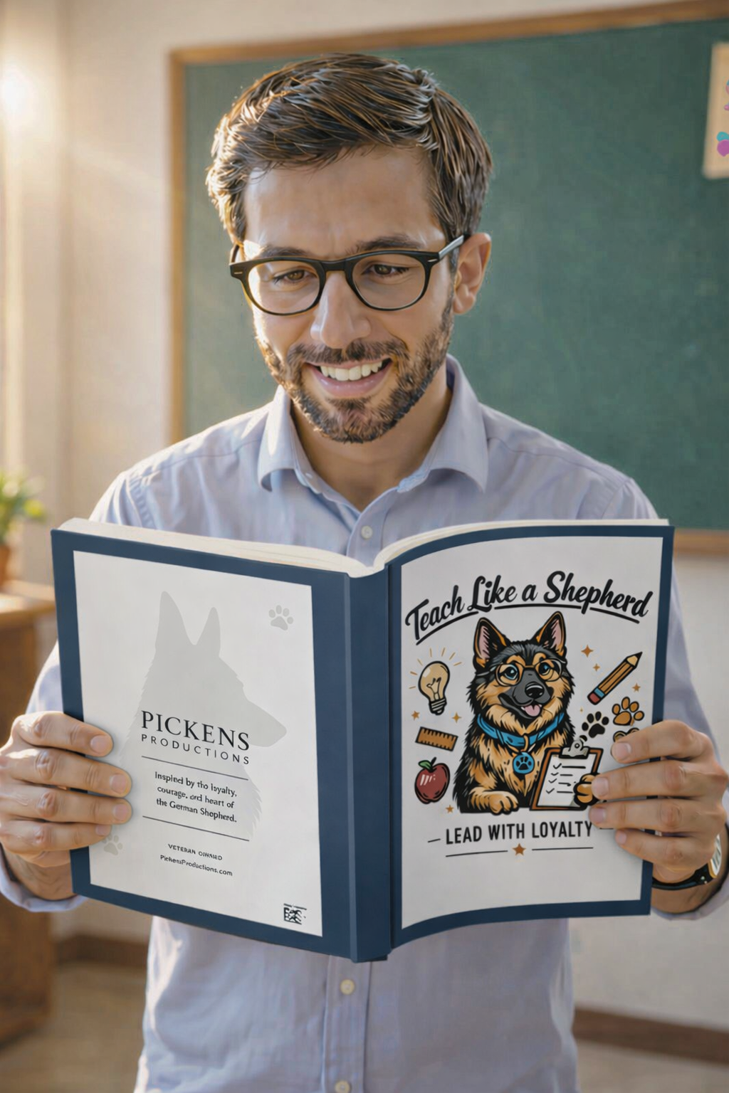 Teach Like a Shepherd | German Shepherd Teacher Hardcover Journal