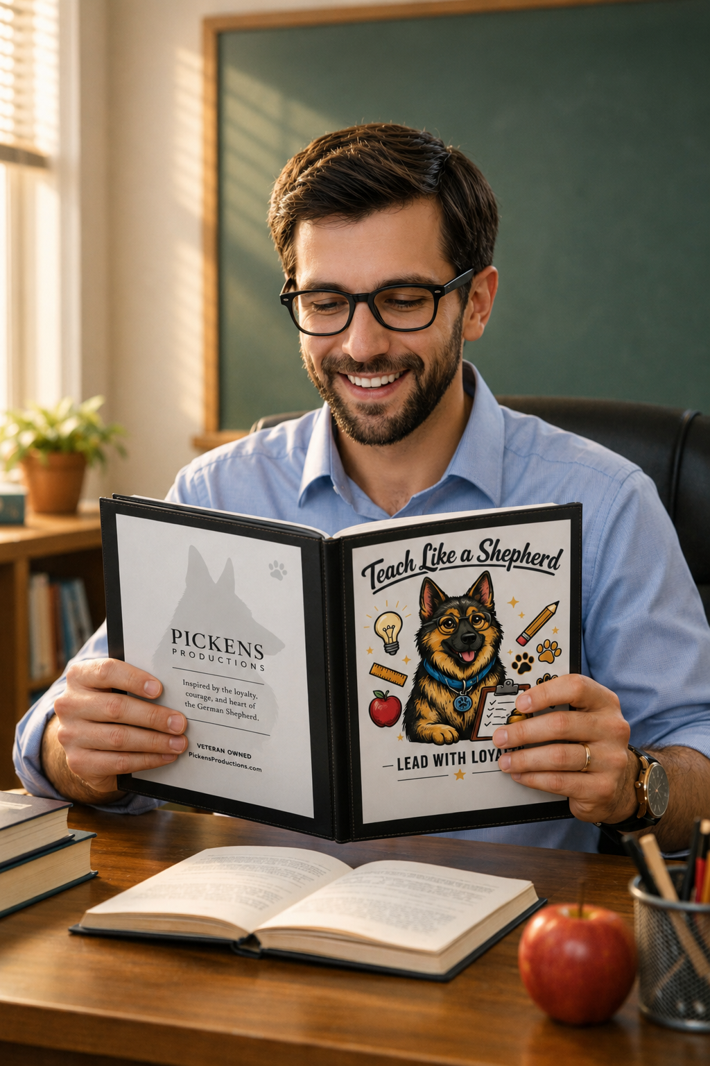 Teach Like a Shepherd | German Shepherd Teacher Hardcover Journal