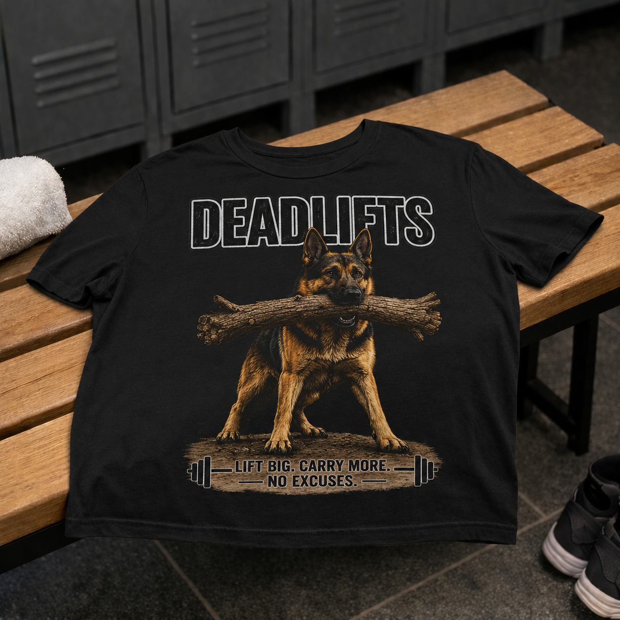 Deadlifts | German Shepherd Gym T-Shirt | Pickens Athletic Standards™