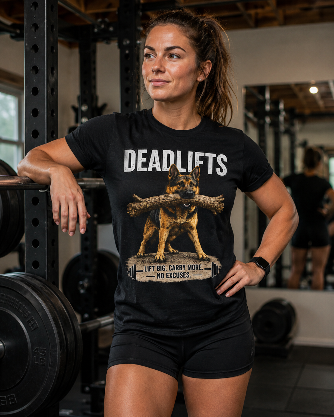 Deadlifts | German Shepherd Gym T-Shirt | Pickens Athletic Standards™