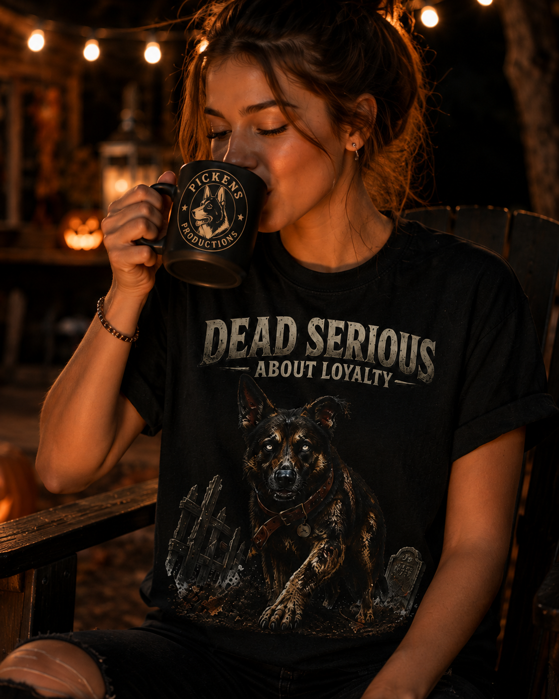 Dead Serious About Loyalty German Shepherd Halloween T-Shirt
