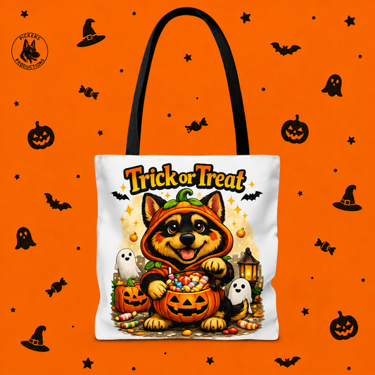 German Shepherd Trick or Treat Halloween Candy Tote Bag for Kids