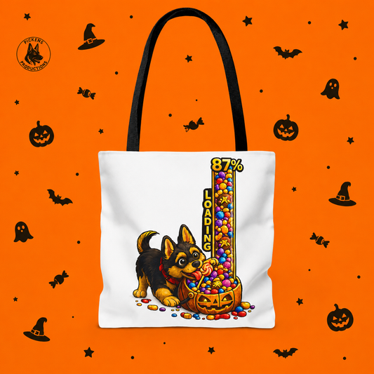 German Shepherd 31 Days of Candy Halloween Trick or Treat Tote Bag