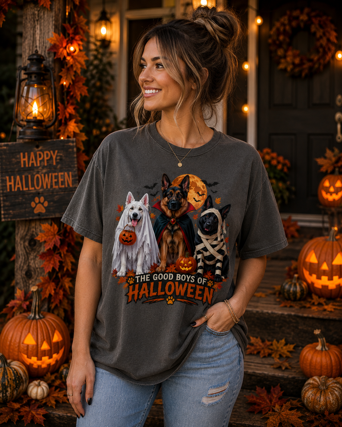 German Shepherd Halloween Shirt, Good Boys Halloween Tee, Gift for German Shepherd Lovers