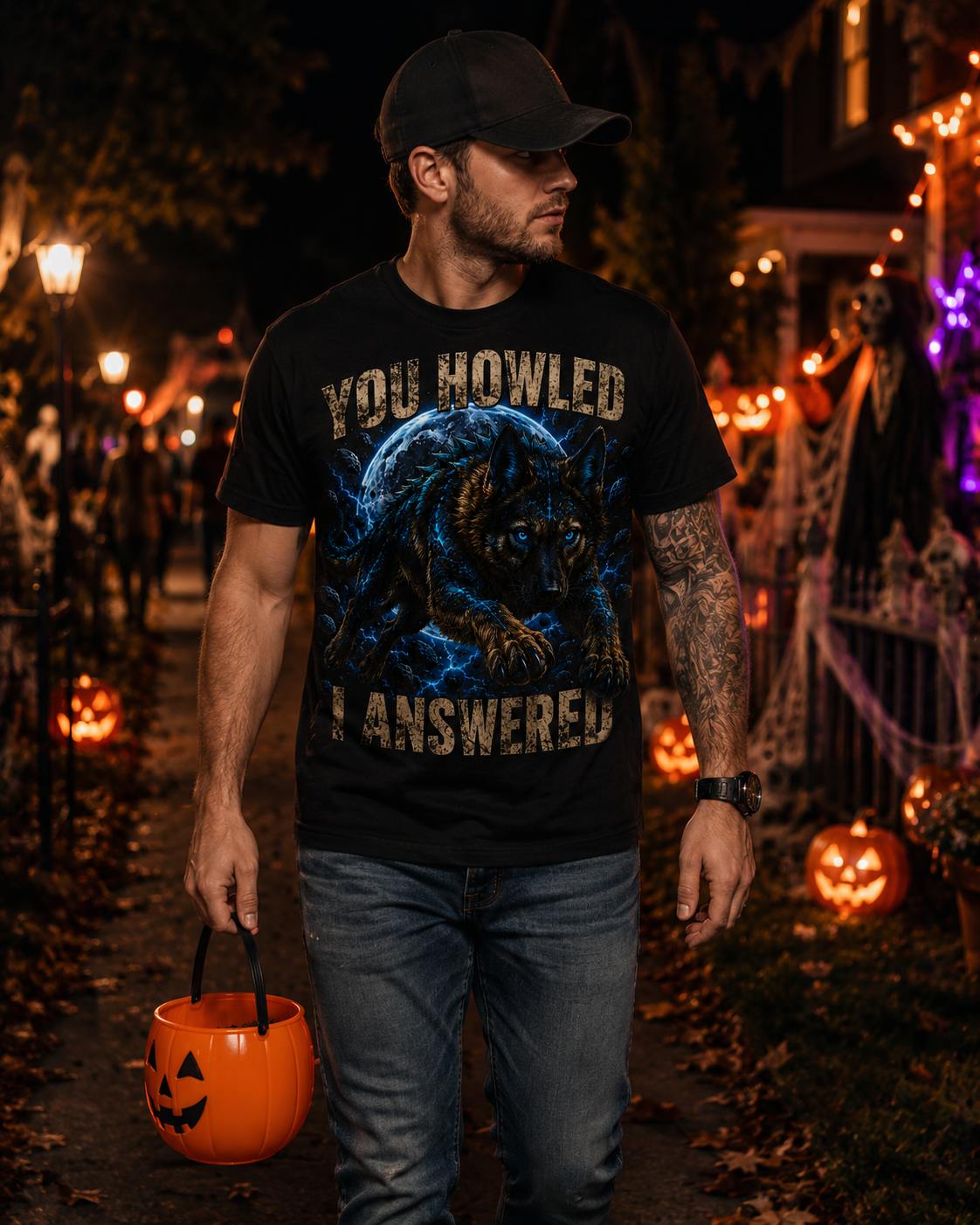 German Shepherd Alien Halloween Shirt, You Howled I Answered Tee