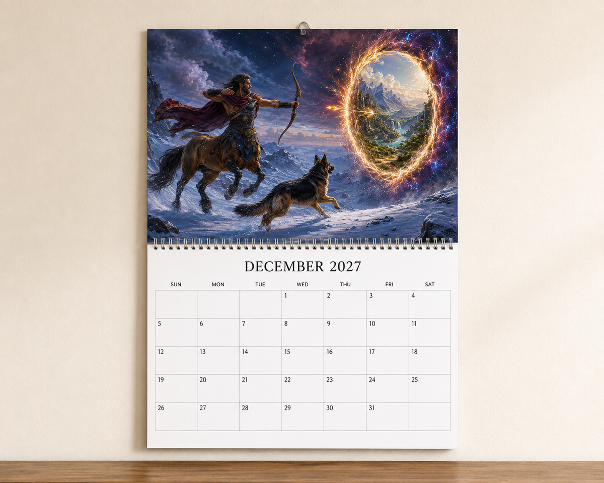German Shepherd Zodiac 2027 Wall Calendar – Astrology Gift for GSD Lovers