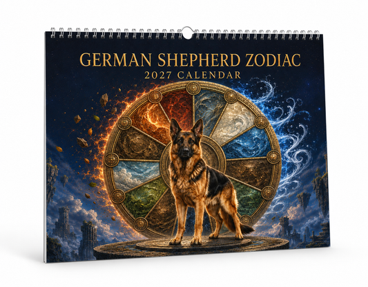 German Shepherd Zodiac 2027 Wall Calendar – Astrology Gift for GSD Lovers
