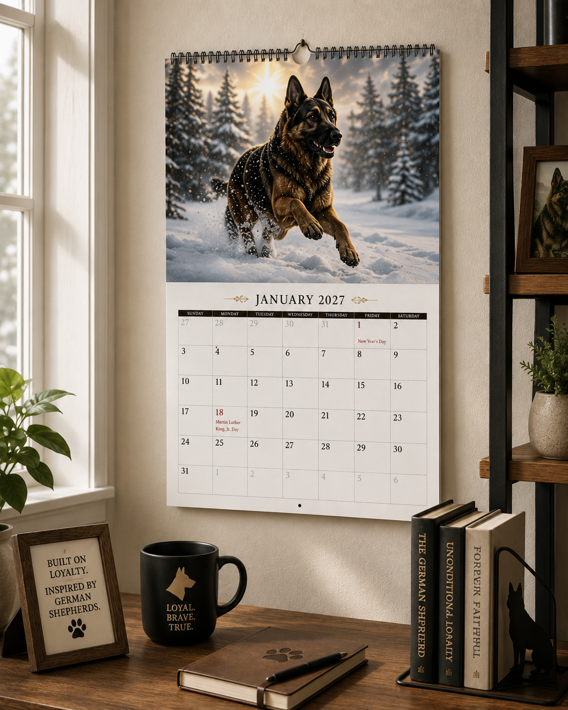 German Shepherds Through the Seasons – 2027 Wall Calendar