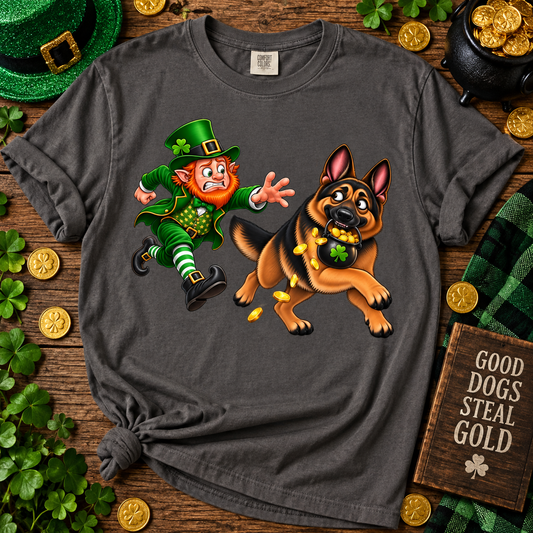 German Shepherd St. Patrick’s Day Shirt – Funny Leprechaun Chase GSD Tee