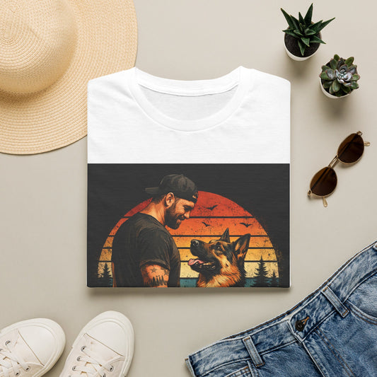 Best Dog Dad Ever Shirt | German Shepherd Dog Dad Tee | Loyal Companions Forever Friends | Gildan 64000 Softstyle