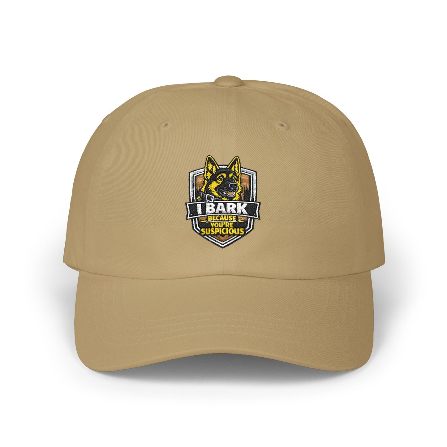 Dad Cap — "Bark If I’m Obedient" German Shepherd Embroidered Hat