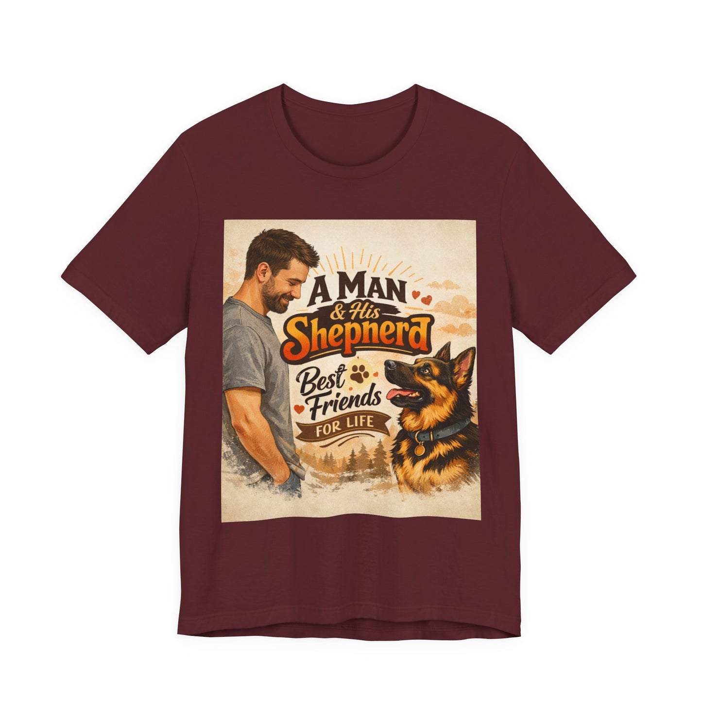 A Man & His Shepherd Best Friends For Life T‑Shirt — German Shepherd Dog Shirt