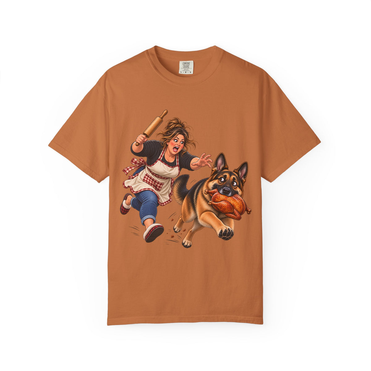German Shepherd Thanksgiving Shirt – Funny Turkey Thief GSD T-Shirt