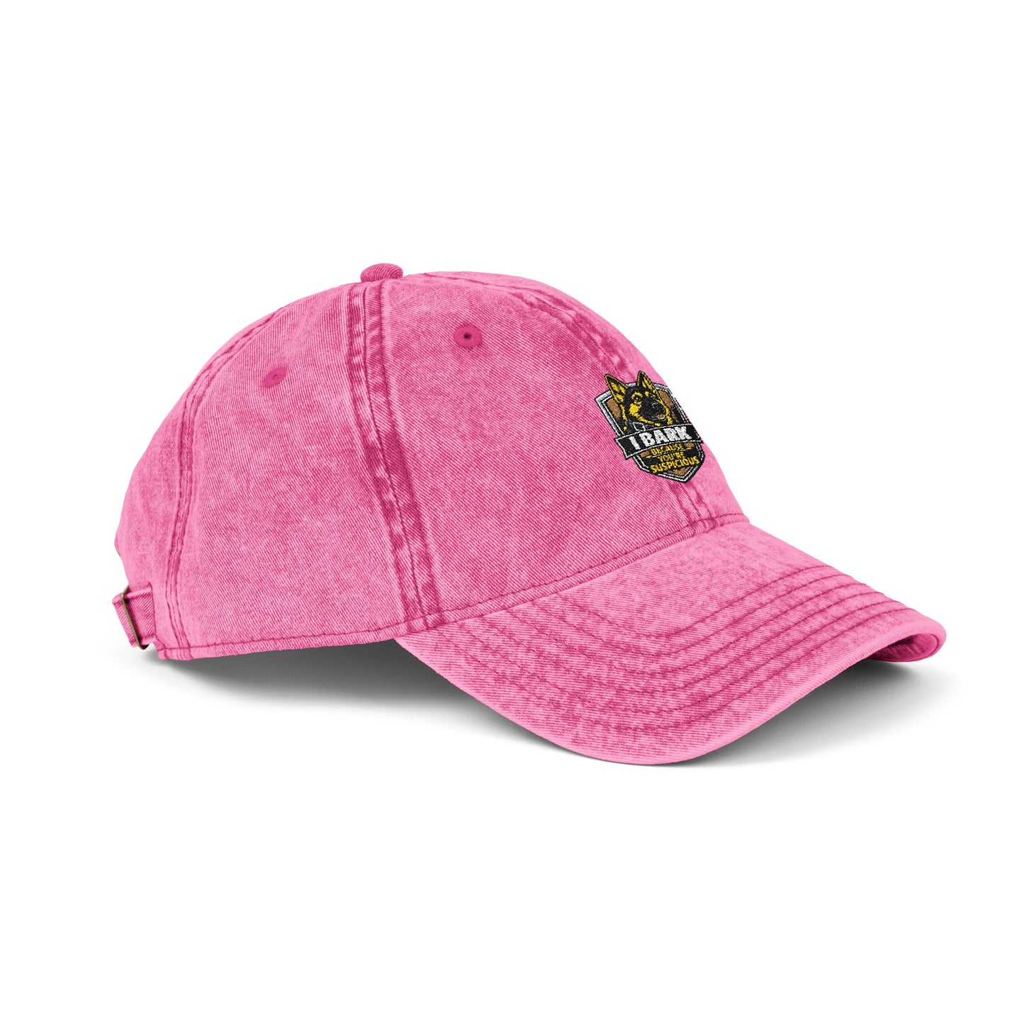 Vintage Embroidered Cap — Distressed Retro Tiger Crest Hat