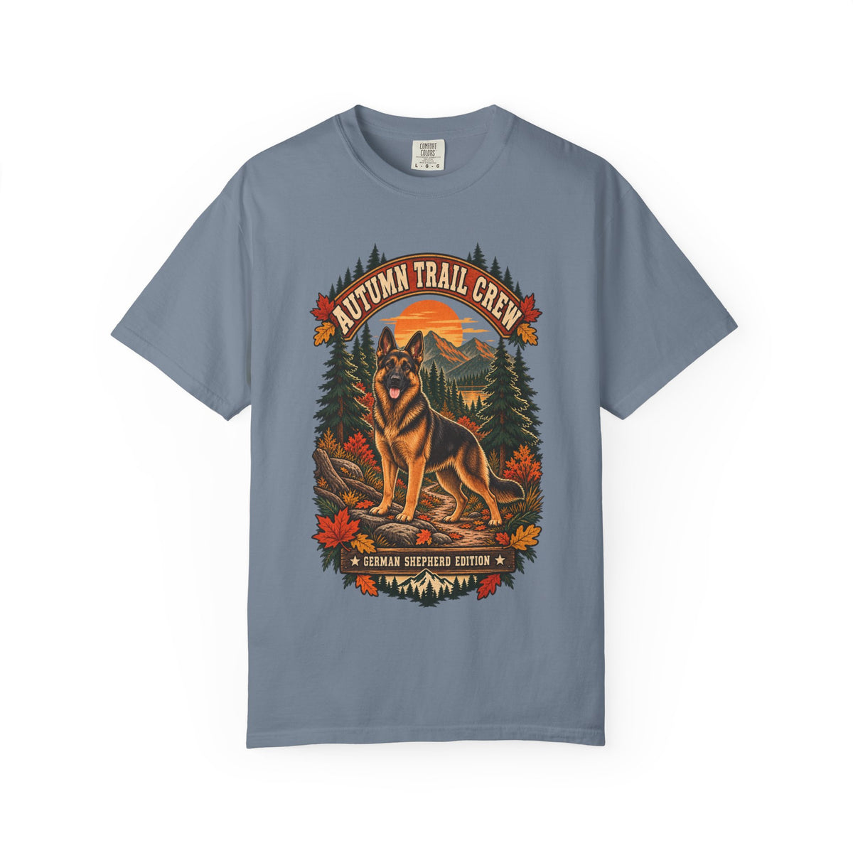 Autumn Trail Crew German Shepherd Comfort Colors T-Shirt