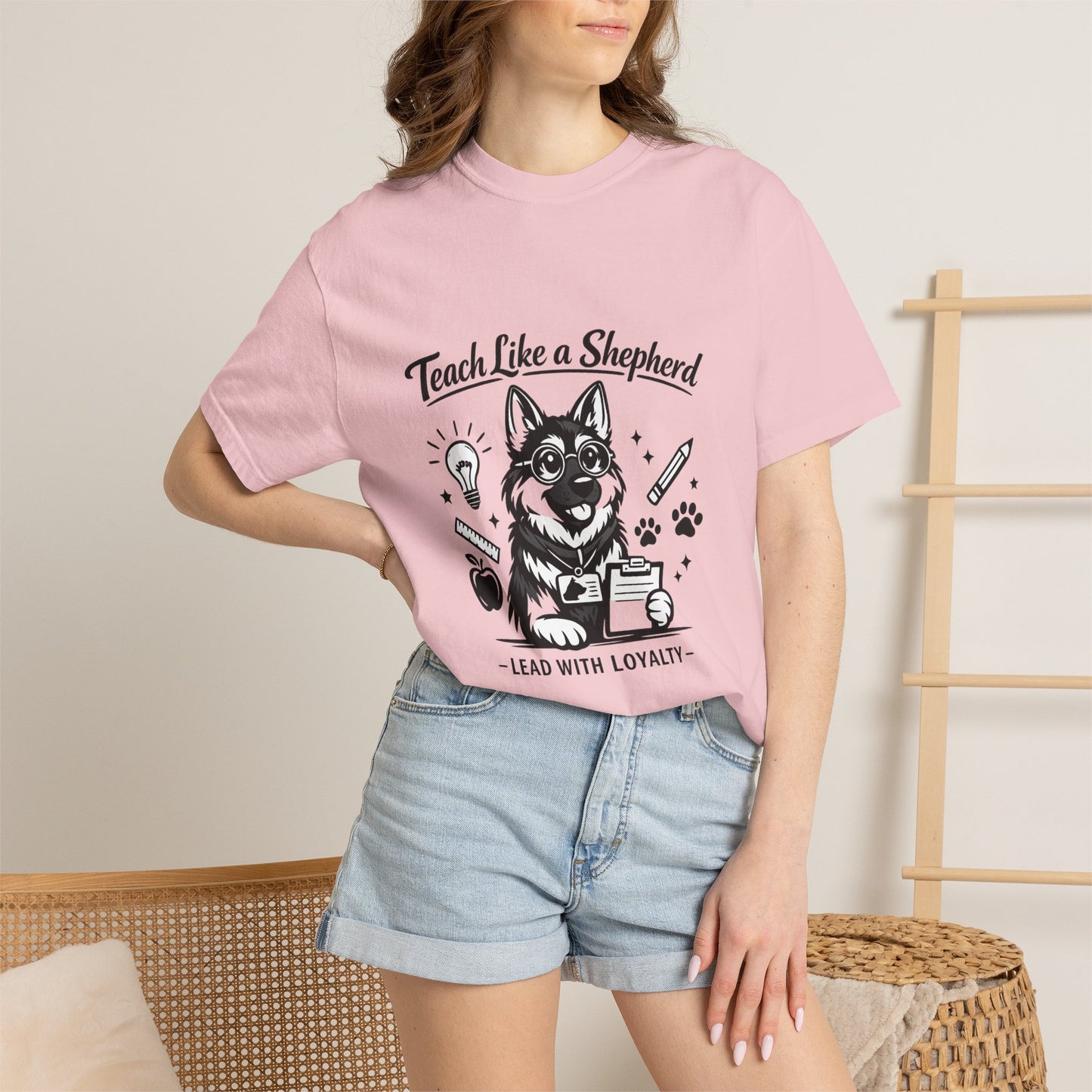 Teacher Life German Shepherd T‑Shirt – Funny Back to School Dog Lover Tee | Classroom Outfit | Gildan 64000