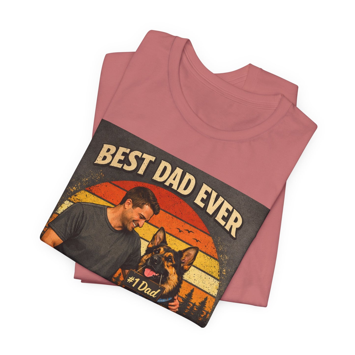 Best Dad Ever According to My Dog Shirt | German Shepherd Father's Day Gift | Dog Dad Tee | #1 Dad Funny Pet Lover Shirt |
