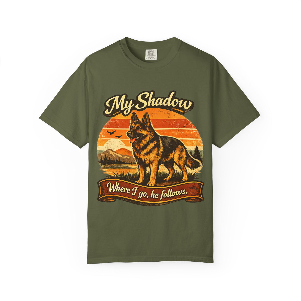 My Shadow T-Shirt | Where I Go, He Follows German Shepherd Shirt