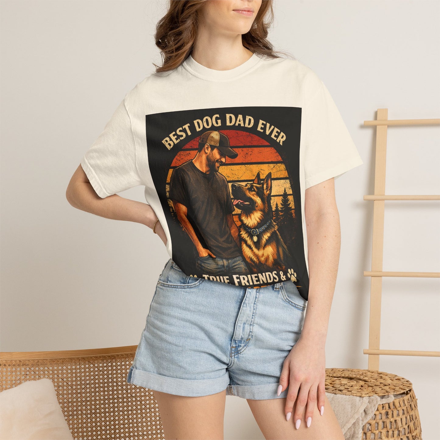 Best Dog Dad Ever T-shirt | True Friends & Loyal Partners graphic tee