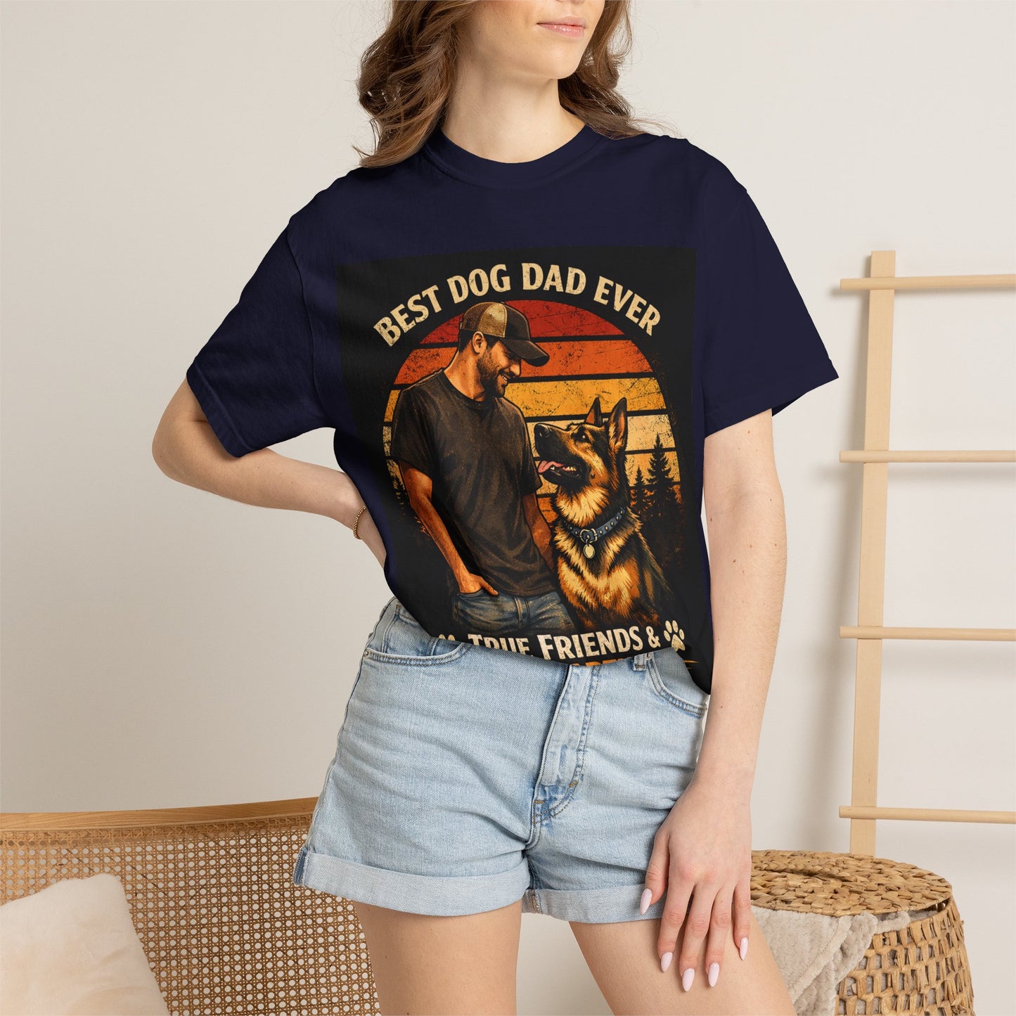 Best Dog Dad Ever T-shirt | True Friends & Loyal Partners graphic tee