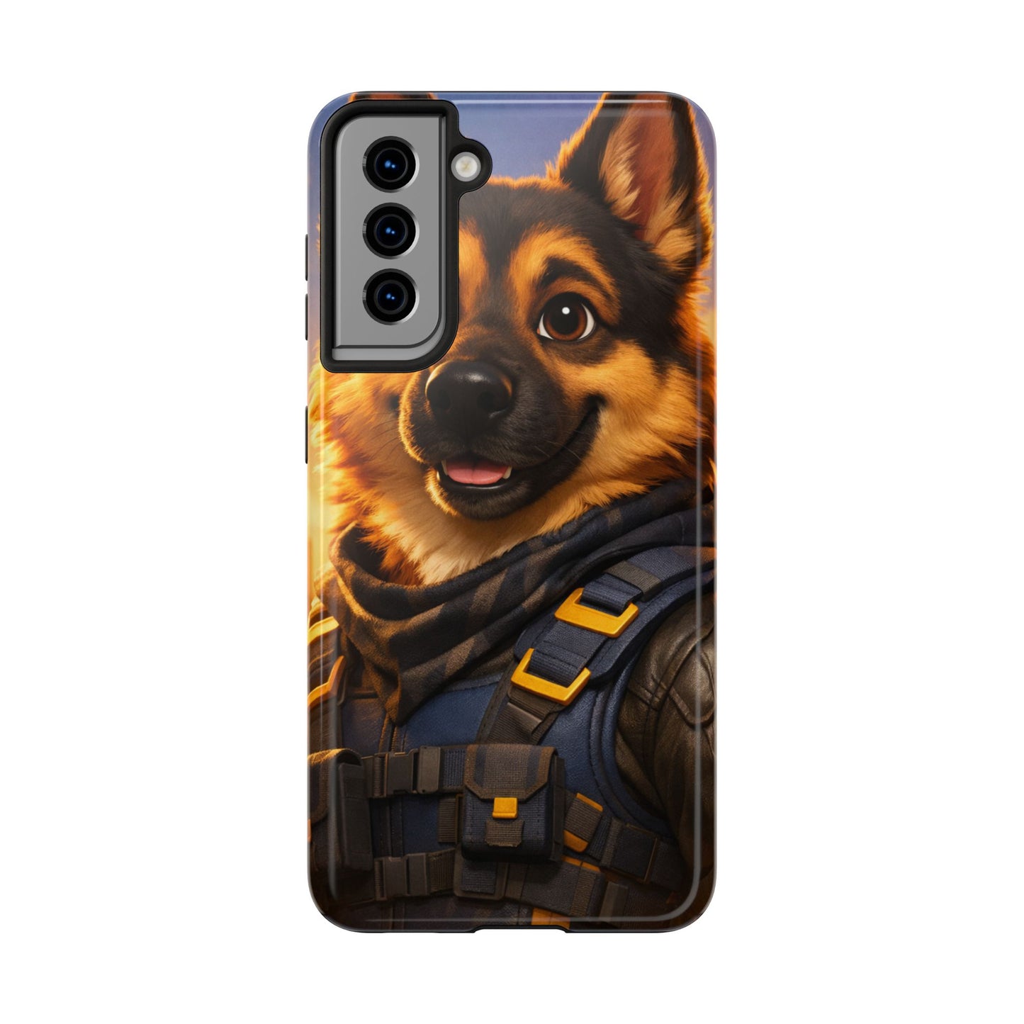 German Shepherd Tactical Hero Phone Case – Tough Protective Cover for iPhone & Samsung