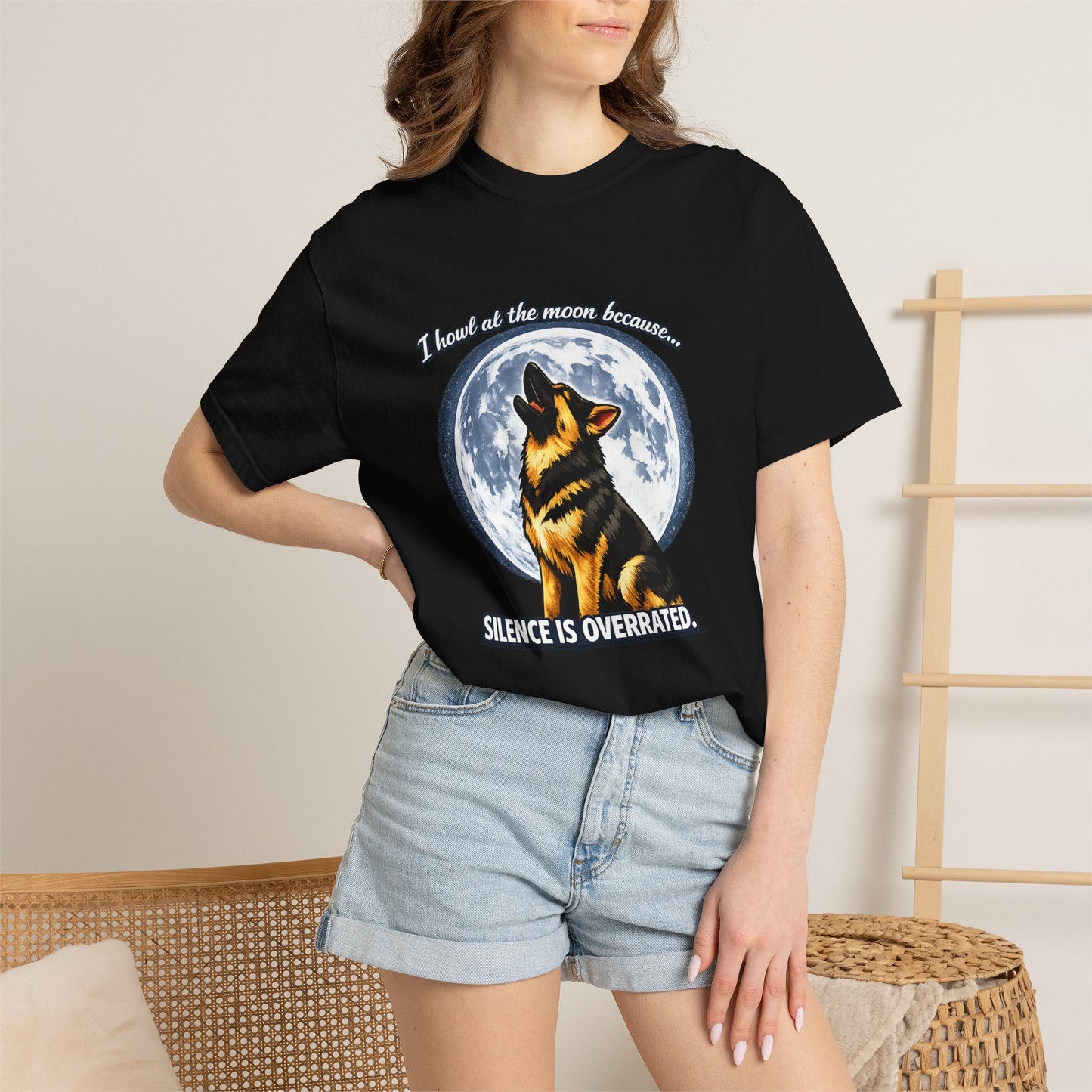 Howl at the Moon German Shepherd T-Shirt | Silence Is Overrated