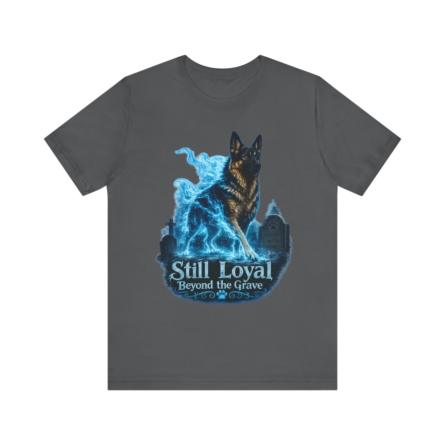 Ghost German Shepherd Shirt | Still Loyal Beyond the Grave | Gothic Halloween Dog T-Shirt