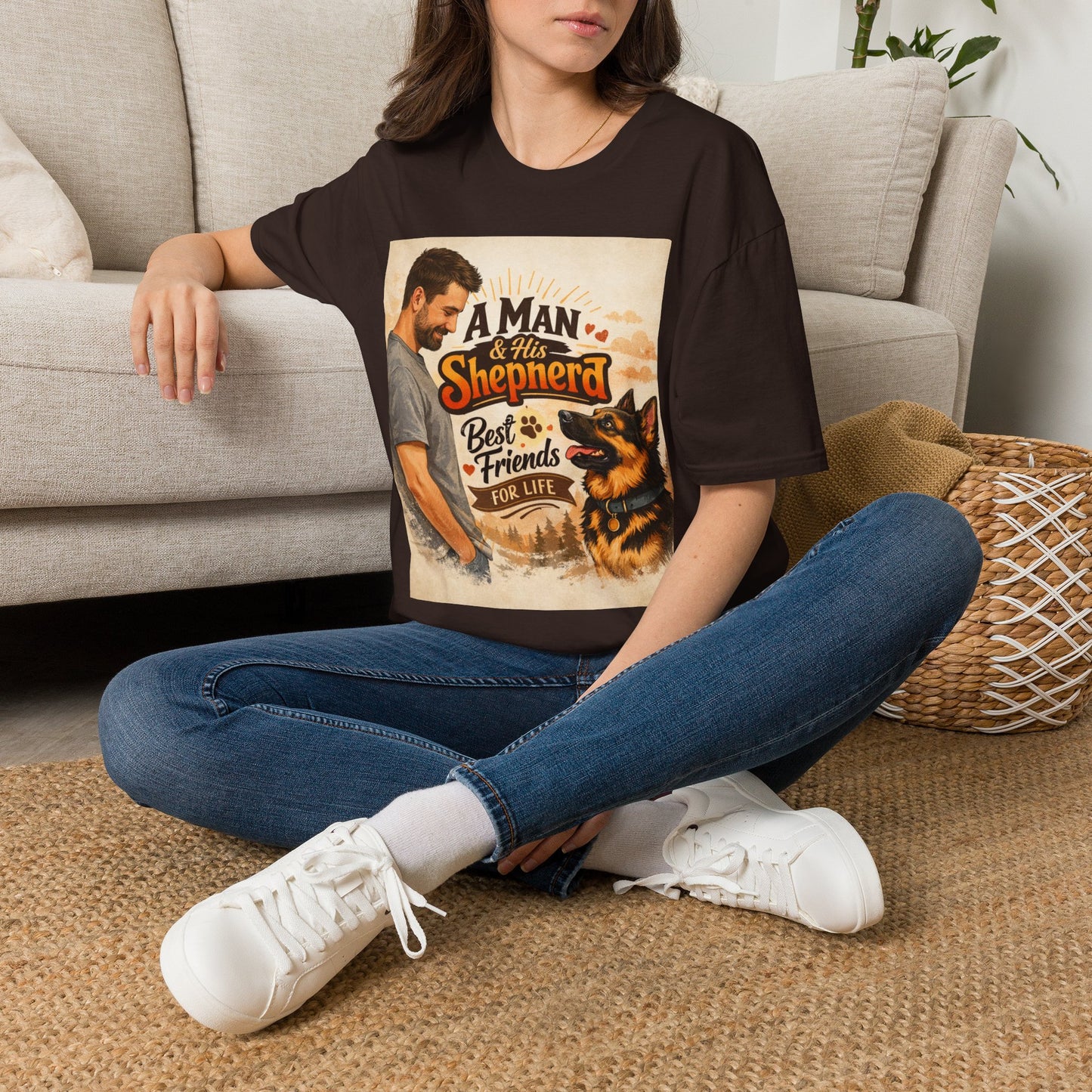 A Man & His Shepherd T‑Shirt — German Shepherd Dog Lover Tee
