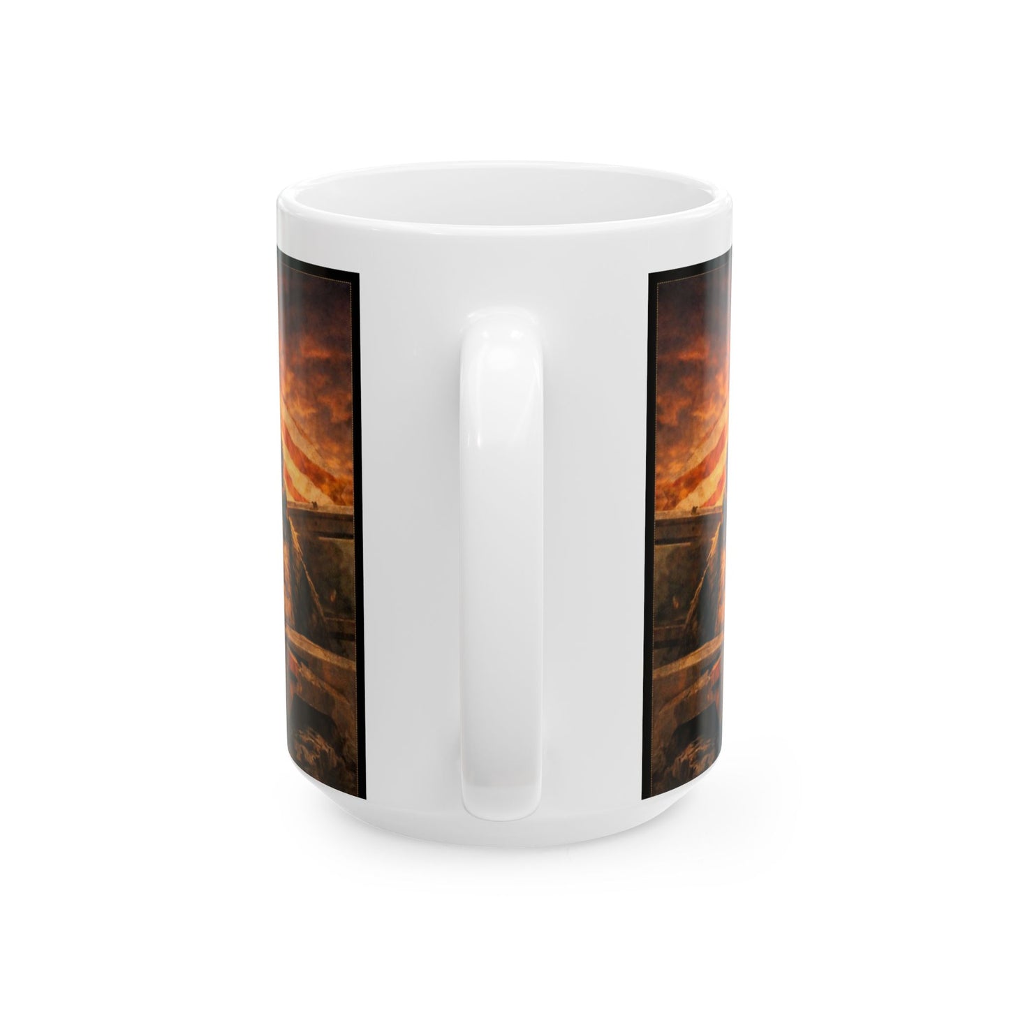 German Shepherd with American Flag Mug | Patriotic Dog Coffee Mug