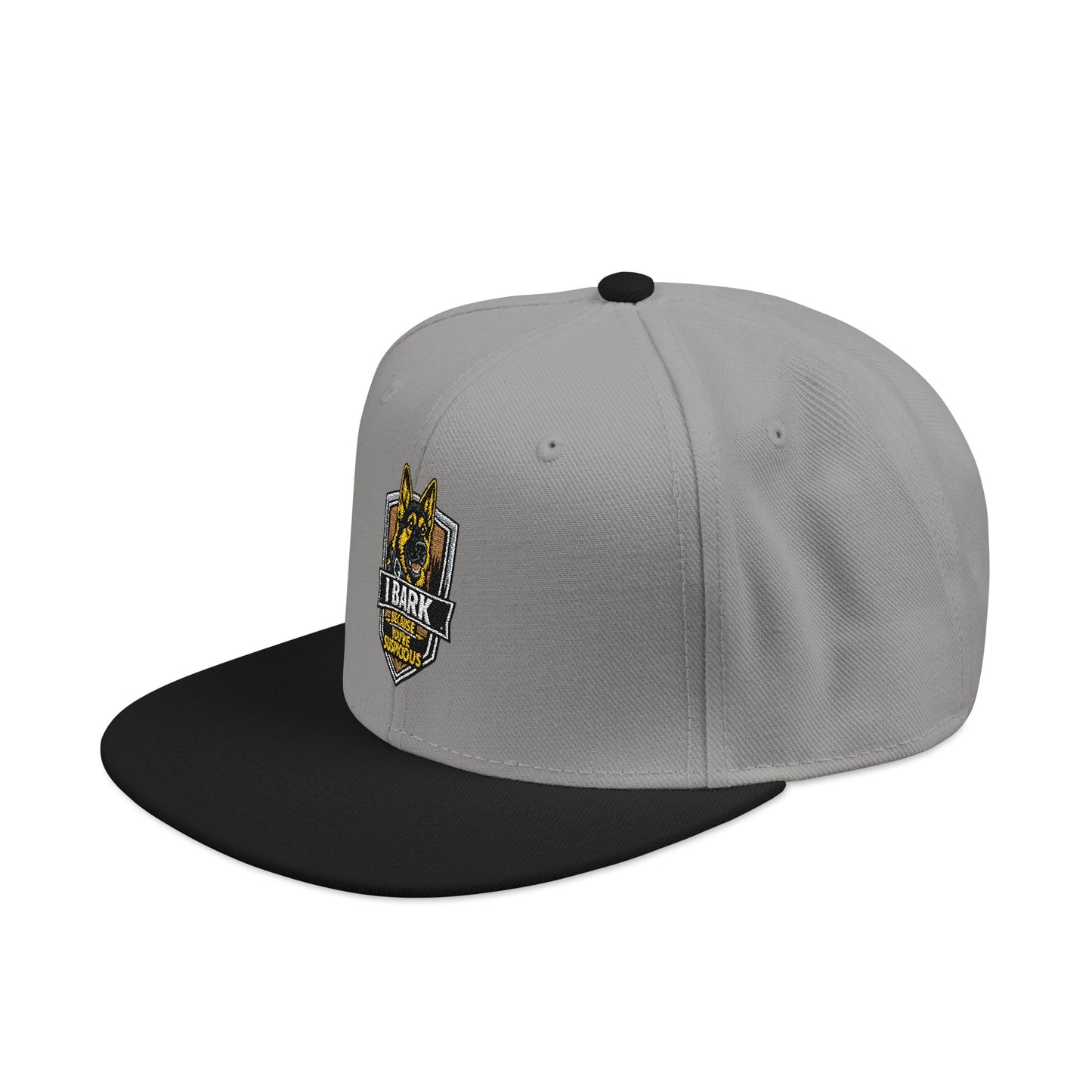 Embroidered Crown Skull Snapback Hat — Streetwear Baseball Cap with Gold Accent
