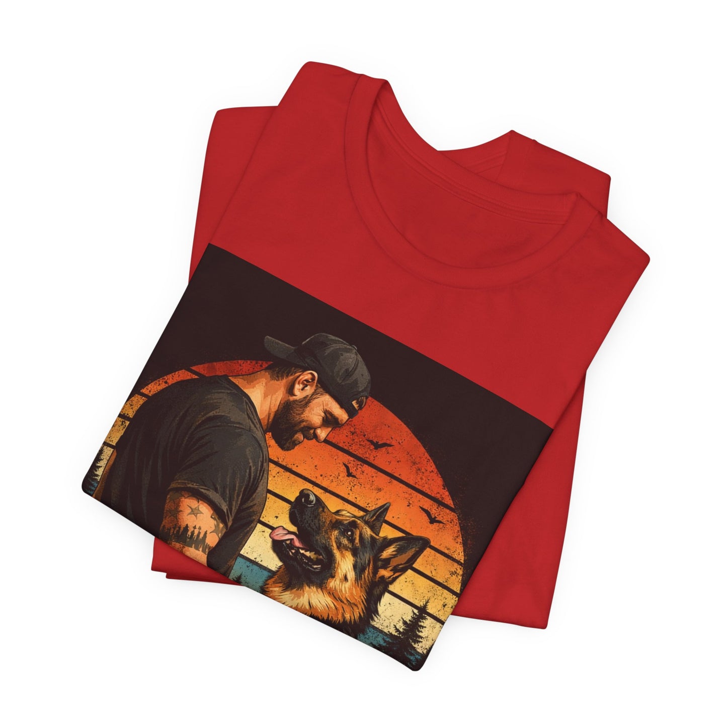 Best Dog Dad Ever Shirt | German Shepherd Dog Dad Tee | Loyal Companions Forever Friends | Bella Canvas 3001 Soft Tee