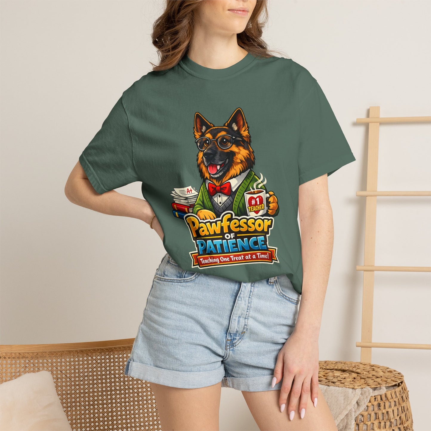 Pawfessor of Patience T-Shirt | German Shepherd Teacher Design