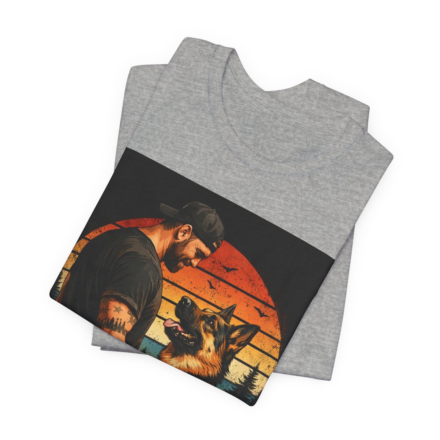 Best Dog Dad Ever Shirt | German Shepherd Dog Dad Tee | Loyal Companions Forever Friends | Bella Canvas 3001 Soft Tee