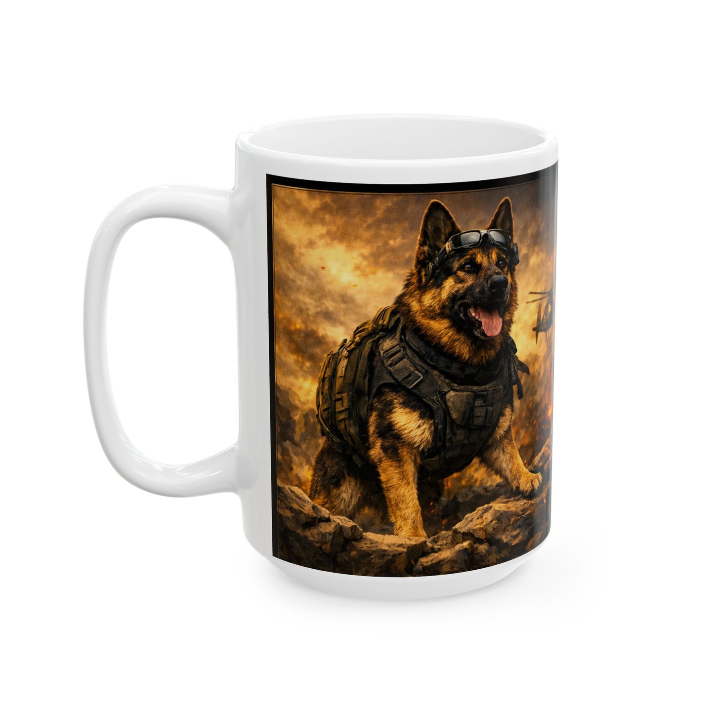 Military K9 German Shepherd Mug | Tactical Working Dog Coffee Cup