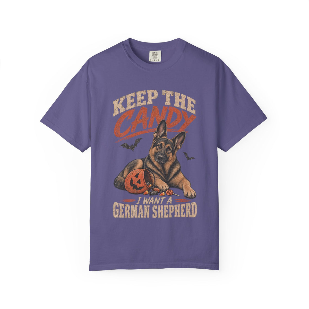 Keep the Candy I Want a German Shepherd Halloween Shirt – Vintage GSD Dog Lover T-Shirt