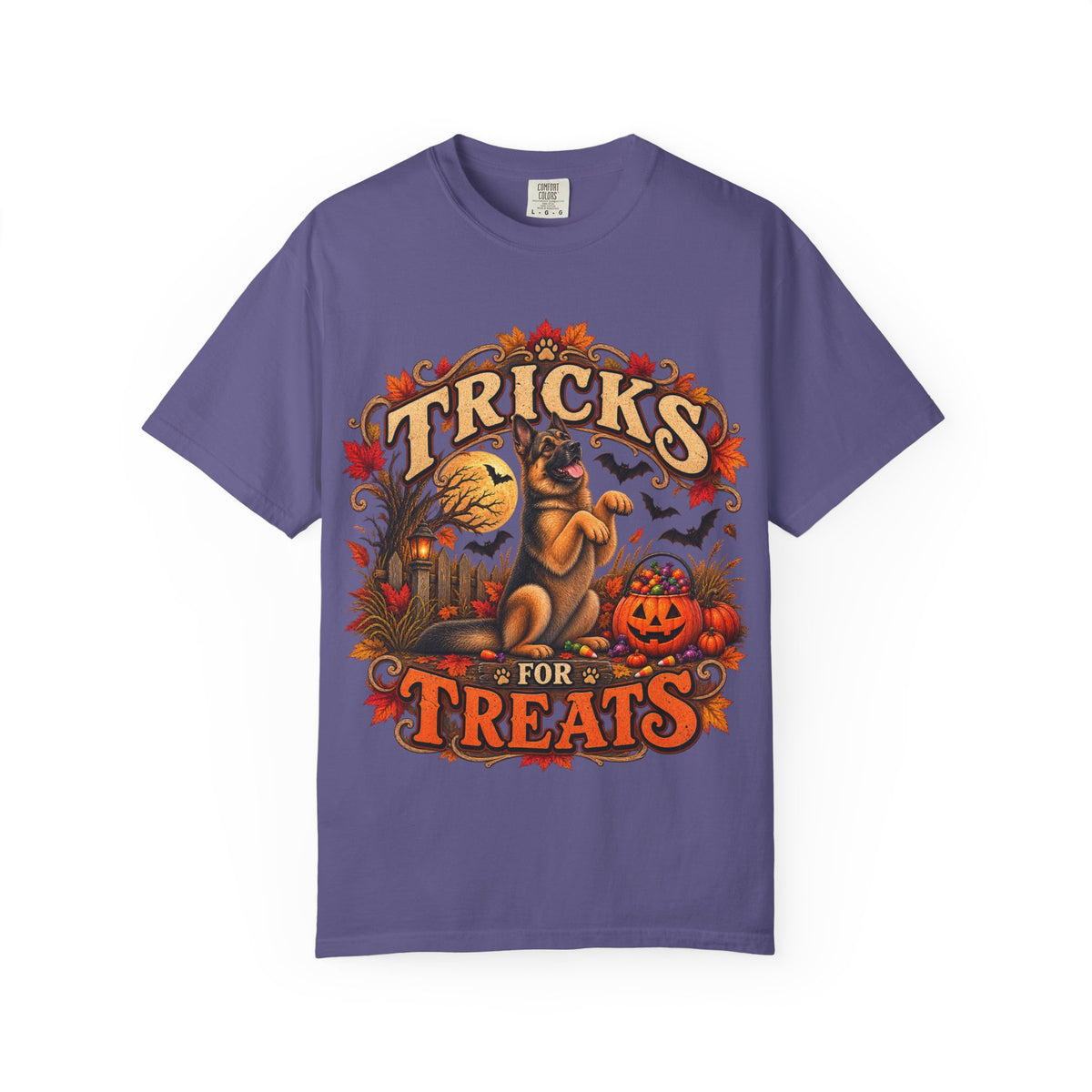 German Shepherd Tricks for Treats Halloween T-Shirt