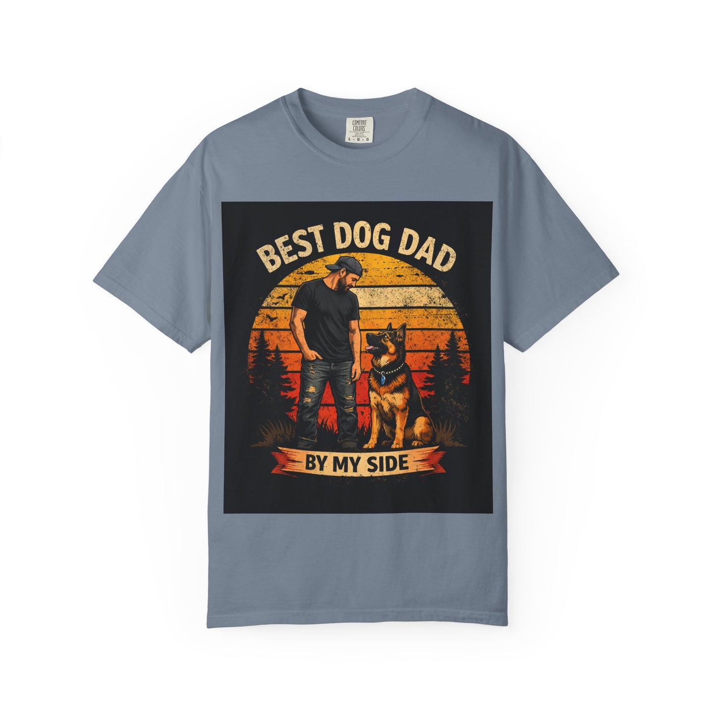 Best Dog Dad by My Side T-Shirt | Dog Lover Father Tee